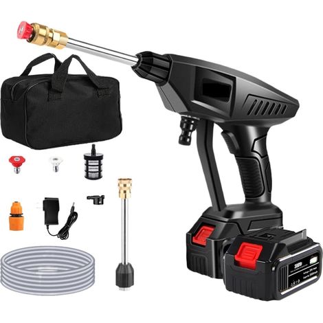 Pistolet à mousse professionnel Machine De Nettoyage De Nettoyeur De Pression De Lavage De Voiture Portatif Sans Fil De Jet De Rondelle De Voiture À Haute Pression Sans Fil For La Batterie 18V ( Color (1/5)