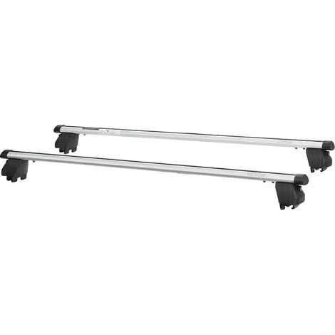 Barre de toit, Charge maximale 90 kg, Ajustement universel, Argent (1/2)