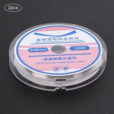 2 Pièces Fil de Séparation Écran LCD 0.05mm 100m pour Réparation Téléphone Portable (1/5)