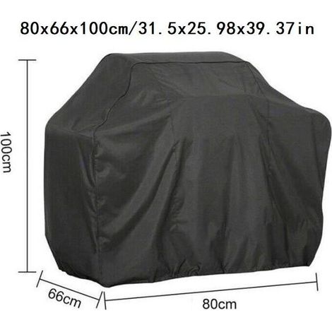 Housse de barbecue 80x66x100cm noire – Protection imperméable et anti-UV – Résistante aux intempéries – Installation facile (1/5)