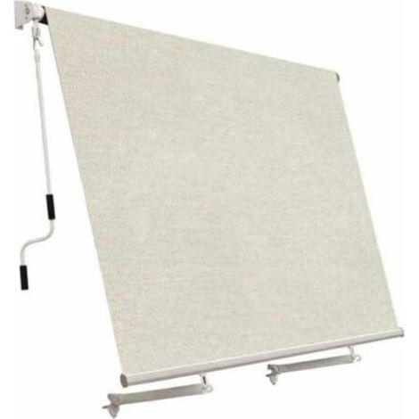 Tenda da sole 300x250 cm beige a caduta con braccetti estensibili beige