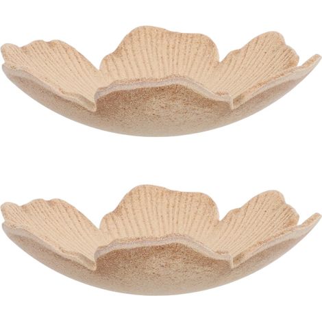 Set di 2 vassoi portagioie in legno, decorativi con fiori (1/5)