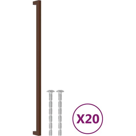 Poignées d'armoire 20 pcs Poignée de meuble bronze 480 mm acier inoxydable CFW81453 (1/5)