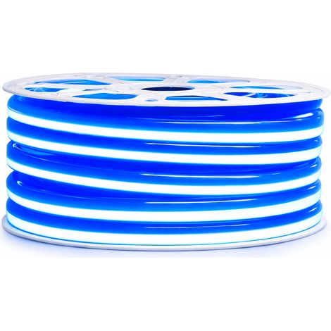 EPISTAR profesional 2835 120 LED/m "neón flexible" Cinta LED de 25 o 50 metros azul impermeable (IP68)  Longitud: 25 metros