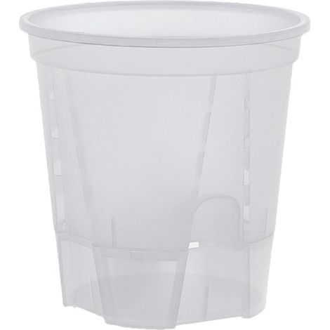 Pot de fleur [Lot de 5] - Transparent, système d'auto-irrigation et contrôle des racines - Diamètre 15 cm, hauteur 15,3 cm (1/5)