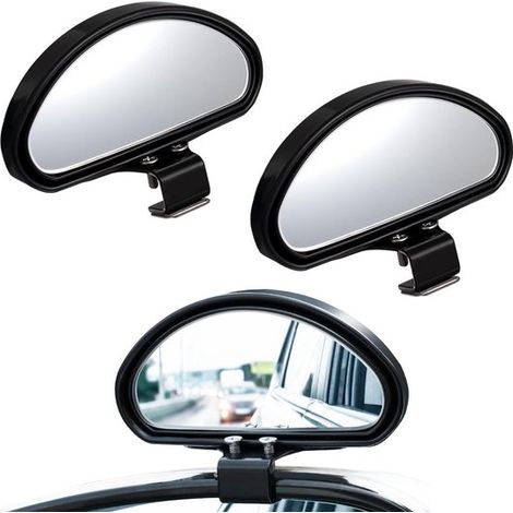 Specchietto per angolo cieco - 15x5,5 cm - Confezione da 2 pezzi - Specchietto per angolo cieco per auto - Specchietto a forma di banana - Per il monitoraggio dell'angolo cieco - Universale - 360° - S