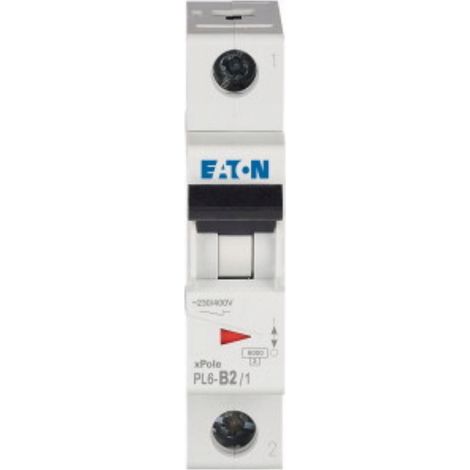 Interruttore automatico di sovracorrente Eaton B 2A monopolare PL6-B2/1 286516