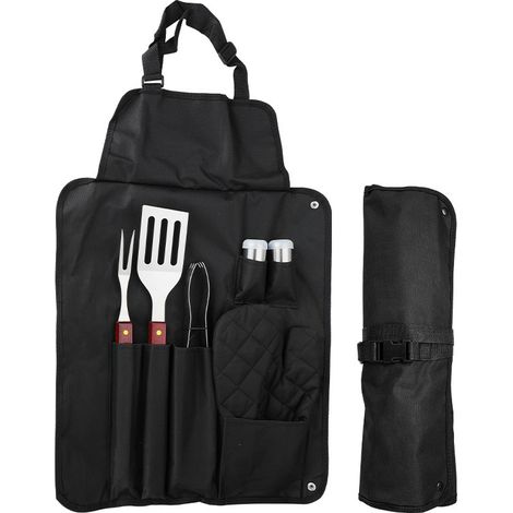 Ensemble d'outils pour barbecue d'extérieur avec sac de transport pour tablier, 6 pièces-AquaForge (1/5)