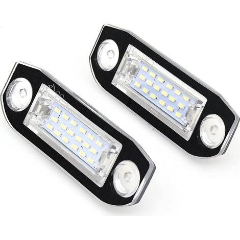 Feu de Plaque D'immatriculation LED - Lot de 2 - Compatible Volvo S40 S60 S80 XC60 XC70 - Montage Direct Sans Câblage