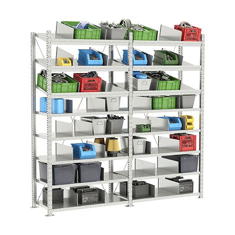 Regale für Ersatzteile - nächstes Element - 2000x1250x500mm - 150kg/niv - Nur in Verbindung mit einem Startmodul verwendbar - RAY/PDLE/2010/S