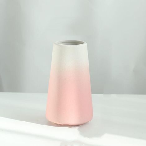 Vase aus Keramik – Innendekoration, praktisch für den Kamin, Zimmer auf der Couch, Küche, Salon, Tischmitte, Büro (verziert mit Rose) (1/5)