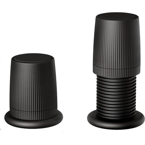 Juego de 2 almohadillas ajustables para patas de muebles, elevadores de cama, de 76 a 125 mm de altura, antideslizantes, para sofá y cama (negro) (1/5)