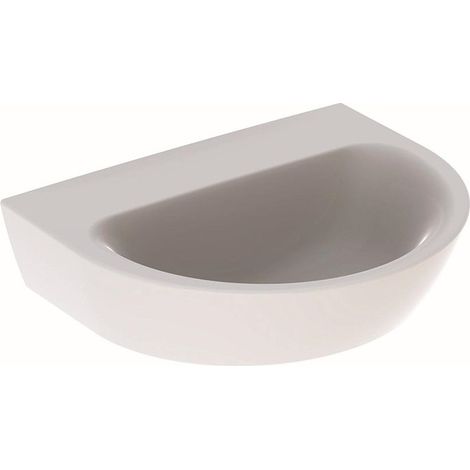 Lavabo Geberit RENOVA sans trou de robinetterie sans trop plein 550x450mm blanc