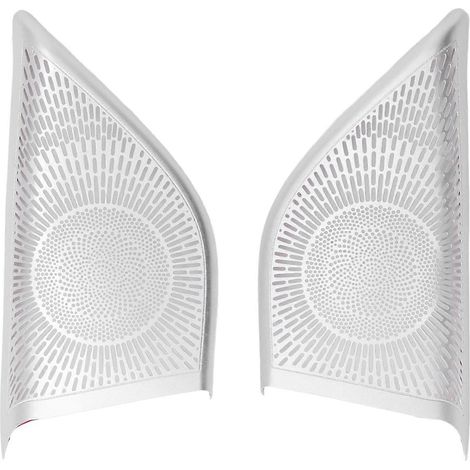 Cache-haut-parleur de portière argenté, style rustique, en alliage d'aluminium anti-fissures pour automobile (1/5)