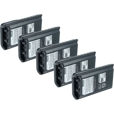 vhbw 5x Batterie remplacement pour Yaesu Vertex FNB-V132Li FNB-V131Li pour radio talkie-walkie (1600mAh, 7,4V, Li-ion) (1/5)
