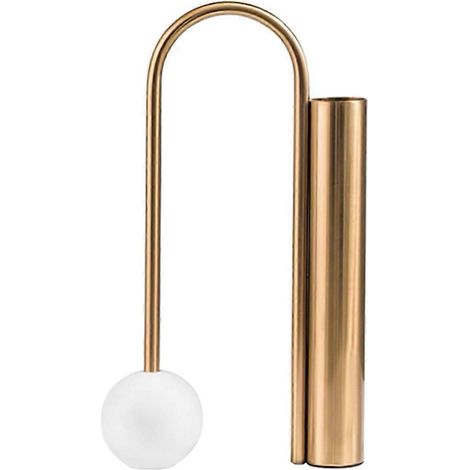 Vase en fer forgé pour salon ou chambre, décoration artisanale, composition florale, doré, taille L. (1/5)