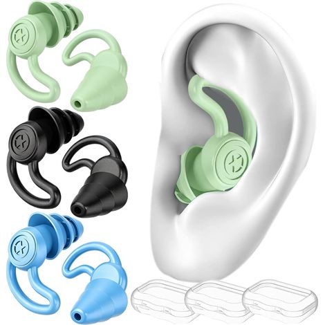 Bouchon d'Oreille pour Dormir Anti Bruit Boule Quies Silicone Réutilisables (1/5)