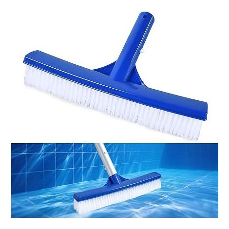 Tête de Brosse Piscine, Tête de Brosse de Piscine de 26 cm, Brosse pour Piscine Carrelages, Sols, Murs, Brosse de Nettoyage pour Piscines avec Clip EZ et Poignée, pour Salle de Bain, Spa, Cuisine (1/5)