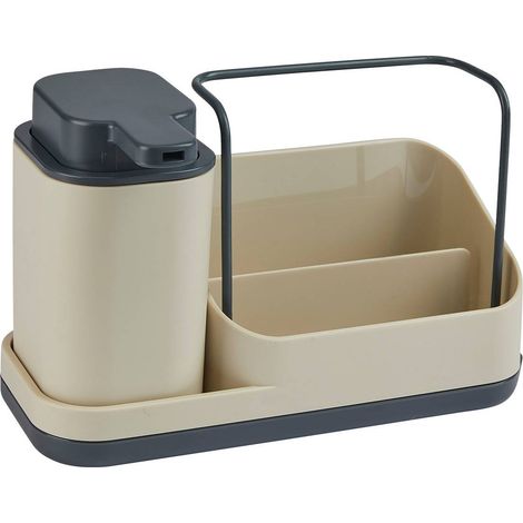 Dispenser organizer da cucina Portaoggetti per lavello beige (1/5)