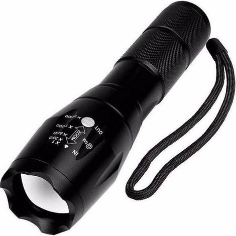 Lampe de poche LED militaire – 3 800 lumens – 15 cm – Puissante et compacte – Idéale pour extérieur et urgence