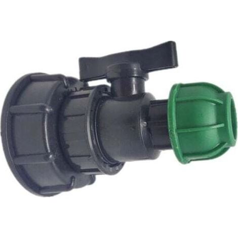 IBC - Portable Ton Barrel Accessoires Joint de tuyau de jardin Adaptateur de joint de tuyau en PE sûr et durable pour les connecteurs d'eau de maison et de jardin Generic (sortie 32 de la vanne de fi (1/3)