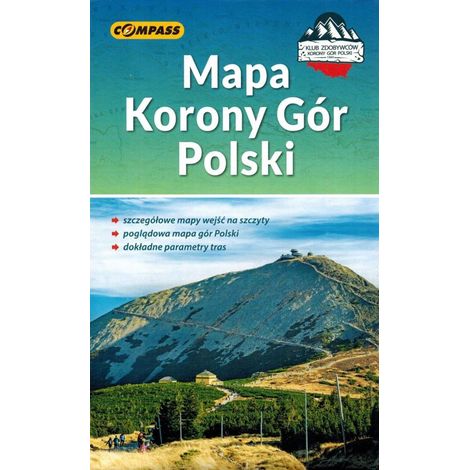 La Couronne des montagnes polonaises. Carte touristique. Édition 2025. Boussole (1/4)