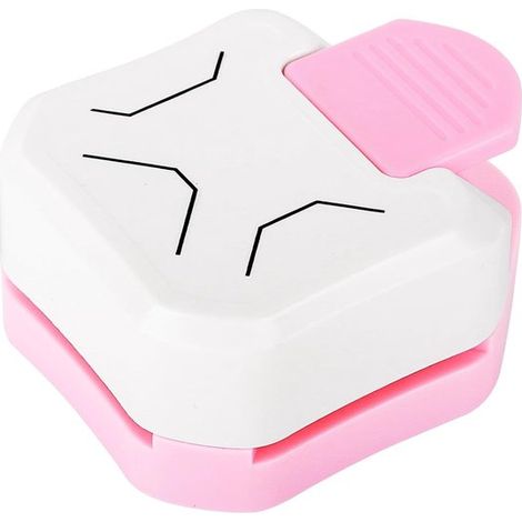 Perforadora de papel 3 en 1 para redondear agujeros (R4mm + R7mm + R10mm) - Ideal para manualidades, perforar sobres, tableros perforadores, tarjetas, álbumes de recortes y diarios - Rosa (1/5)