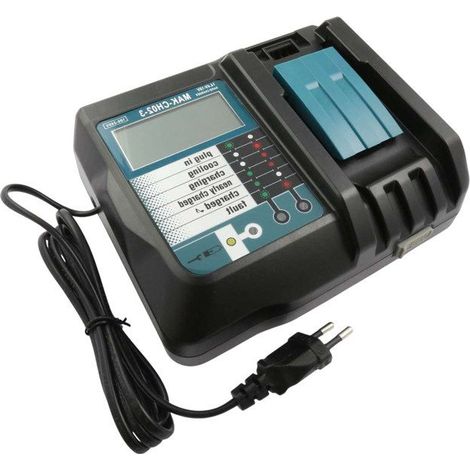 Chargeur de Batterie Outil Marque Makita Output 14.4V et 18V Noir