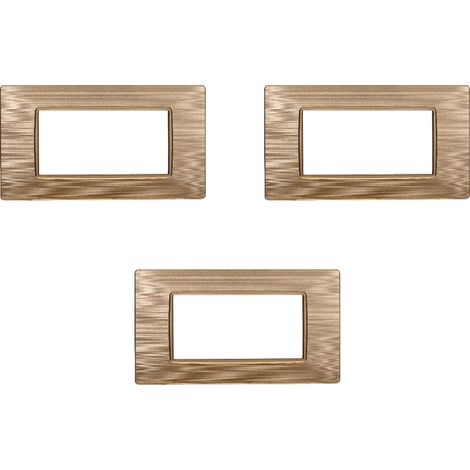 gloca Placche Plastica Satinata Compatibili Plana (3 Pezzi Oro, 4 Posti) (1/4)
