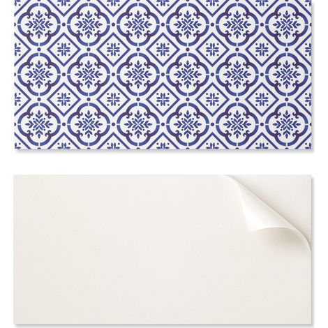 Paquete de azulejos de vinilo para pared, dise帽o con adornos, 10x40x20 cm