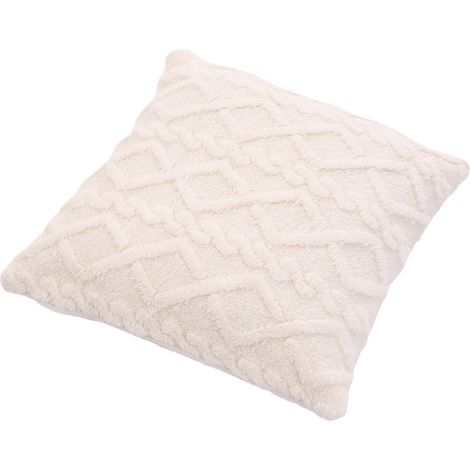 Milk White 45cm Plush Throw Pillow with Pillow Insert (1/4)