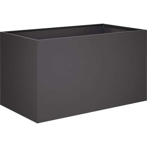 Garten-Pflanzgefäß Schwarz 100 x 50 x 50 cm Kaltgewalzter Stahl vidaXL