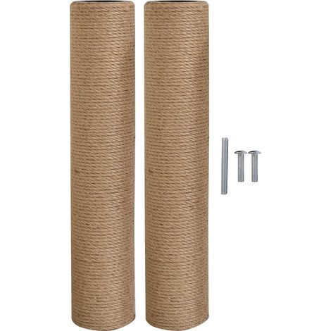 Lizi Fashion 1031 [M8 M10] Griffoirs de Rechange pour Arbre à Chat,Poteau griffoir Chats,Poteau Arbre Chat avec vis, BASIC/2PCS/40.5CM,M8 (1/5)