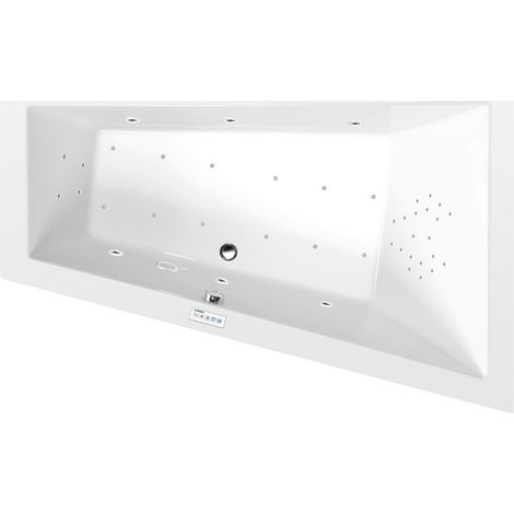 Baignoire balnéo TRIANGL R, 180x120x50cm, Highline Hydro-Air, chrome (1/4)