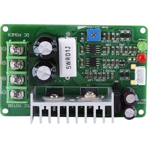 12V/24V/36V 15A PWM-Gleichstrommotor-Drehzahlregler mit Potentiometer und Überlastschutz (1/5)