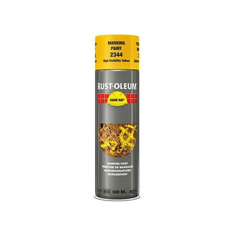 HARD HAT Markierungsfrabe - Gelb 500ml, Industrie-Sprühlack für Punktmarkierungen