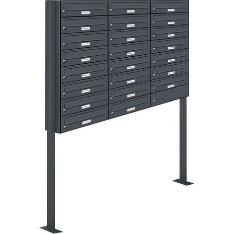 23er Standbriefkasten Anlage Freistehend RAL 7016 - Anthrazit (1/5)