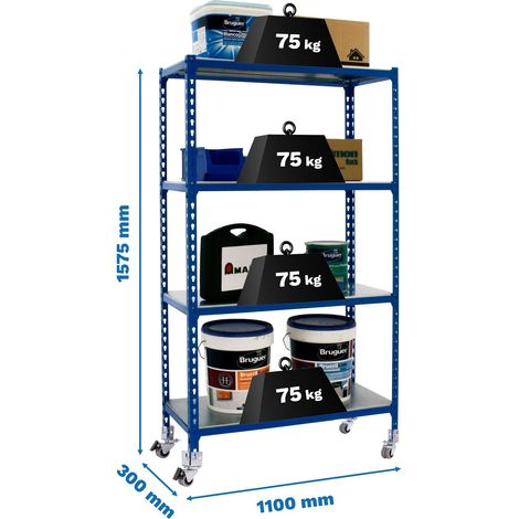 Simonrack Simonclick Mobile Superplus 4 ripiani blu