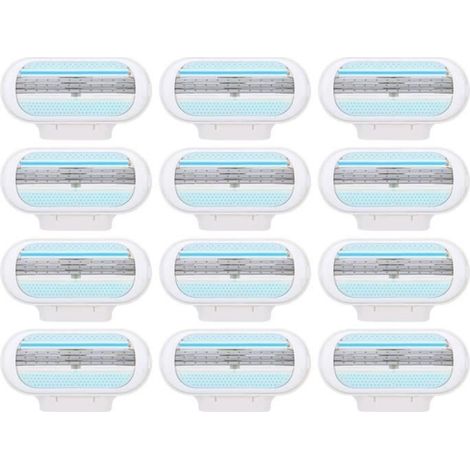 Nachfüllpackung für Damenrasierer, 12-teiliges Ersatzklingen-Set, 3 Ersatzrasierklingen (1/4)