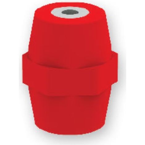 Isolatore portabarre filettatura M8 alto 35mm Rosso Arnocanali BP35M8