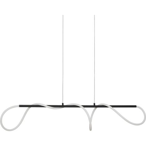 Lámpara colgante Siveo oblonga, 25 x 140 cm, negra - Atmosphera créateur d'intérieur (1/3)