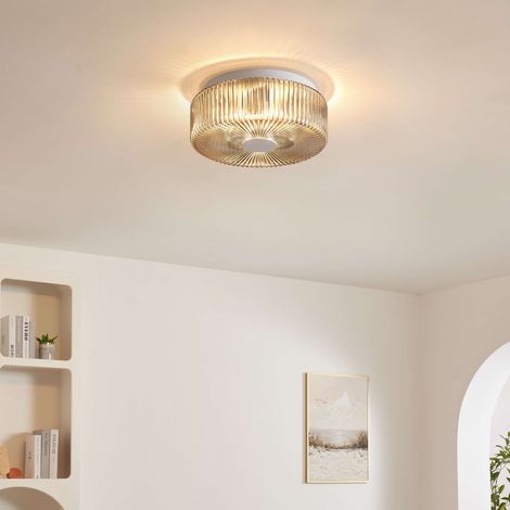 Kleine Decken- oder Wandleuchte mit strukturiertem Rauchglas - Paolina