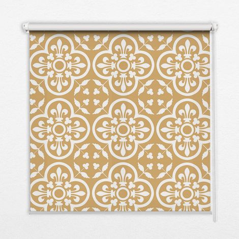 Tenda a Rullo Interna per Finestra - Tenda Filtrante Luce - Tenda Privacy - Tenda Decorativa Rettangolare - Rullo per Interni - (110 cm x 140 cm) - Piastrella con motivo popolare portoghese