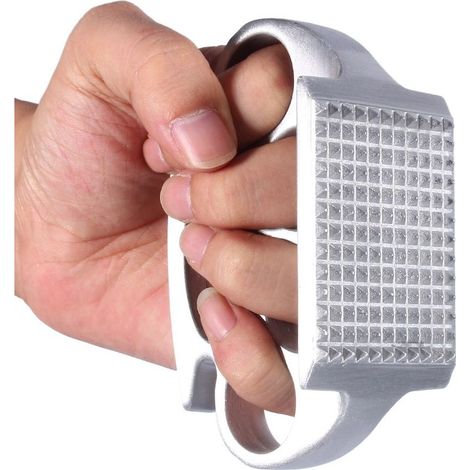 Fleischbox – Glatt und gezahnt, Rippe zu Rippe – Aluminiumlegierung – Für Hähnchen- und Rindersteaks – 1 Stück (1/5)