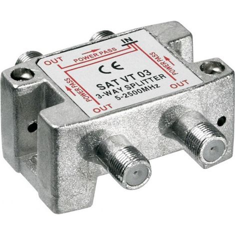 Répartiteur de signal satellite Goobay vt 03 3 sorties 5-2450 MHz
