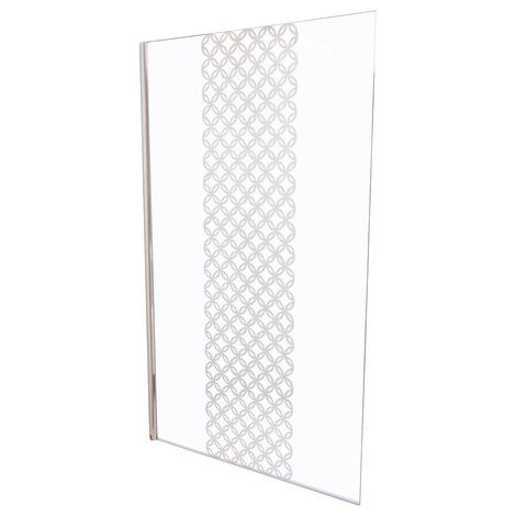 ONDEE ZEN - Paroi de douche TAILA - Verre trempé 8mm - Sérigraphie Motif givré - 120x200cm (1/4)