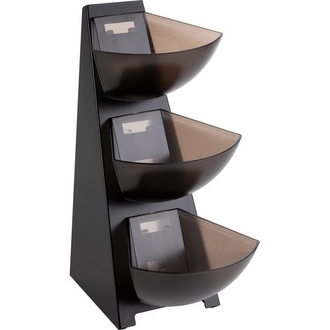 Multi-Rack, étagère de Cuisine, Structure en Acier Inoxydable 18/0, goulotte à portions en Plastique, Distributeur de portions, Volume par goulotte 1 Litre de Contenu, 3 Niveaux (1/5)