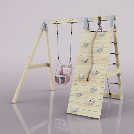 PolarPlay Structure à grimper Lapin des neiges Rosa 183 x 202 cm