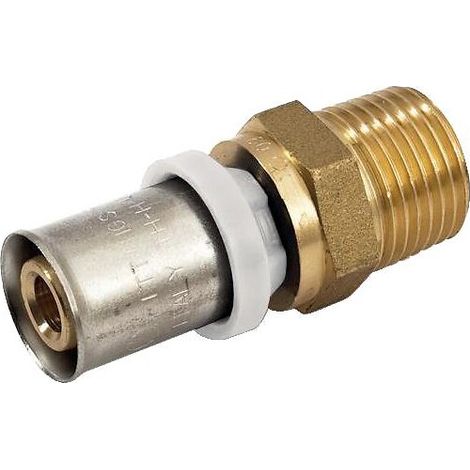 Raccord à sertir pour multicouche Acopex Alu diamètre nominal 20 fixe mâle 1/2'' (15x21) - THERMACOME