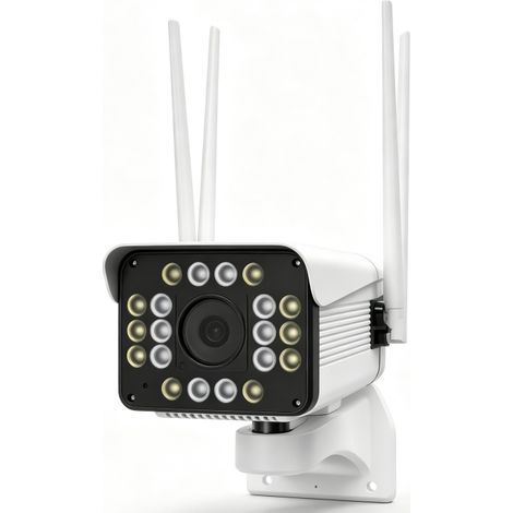 Caméra Sécurité WiFi Bullet Aigostar – IP65 Étanche, Vision Nocturne, Surveillance Extérieure HD, Protection Fiable (1/4)